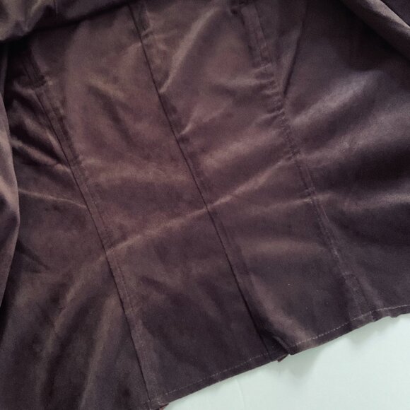 KUT from the KLOTH Women's "Tayanita" Faux Suede Draped Fitted Jacket EUC Size L - Picture 5 of 9